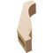Ekena Millwork 3-inch W x 8-inch D x 12-inch H Baker Rough Cedar Woodgrain TimberThane Knee Brace, Primed BRCUR03X08X12BKRRCPR - alternate 6